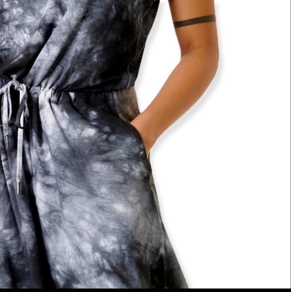NWOT, Sweaty Betty, Take It Easy Dress, Black Tie Dye, Sz S - Picture 3 of 8